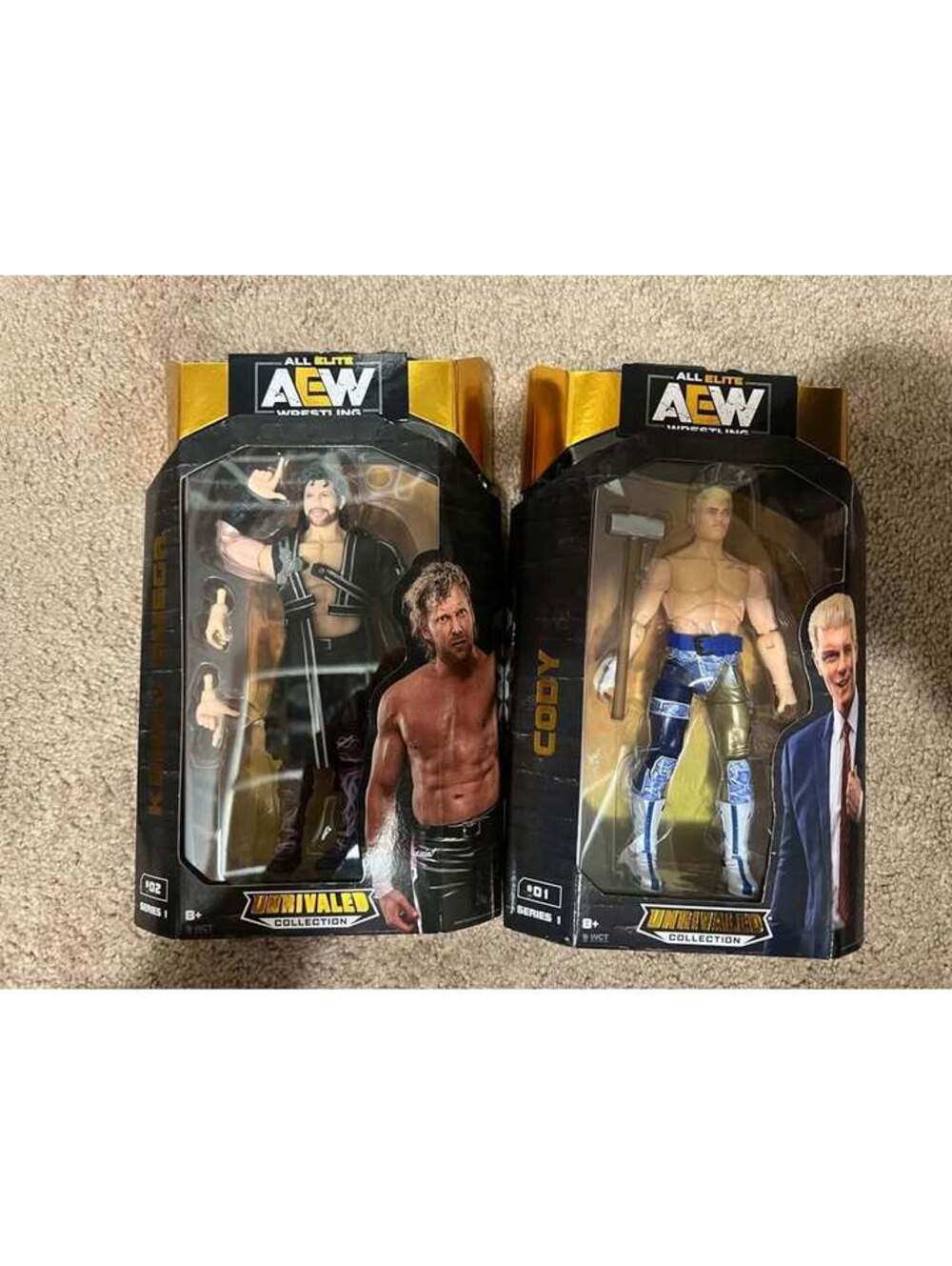 AEW Unrivaled Collection Wrestling Action Figures - Kenny Omega & Cody Rhodes